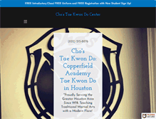 Tablet Screenshot of houston-taekwondo.com